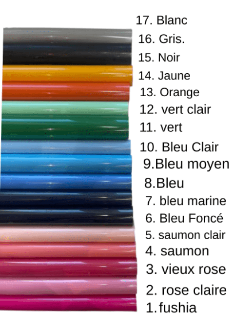 Nos couleurs pour personnalisation