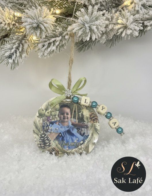 Boule de Noël personnalisé avec photo 