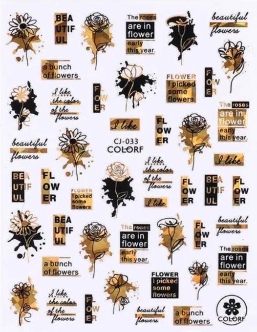 N°33 / stickers black et doré