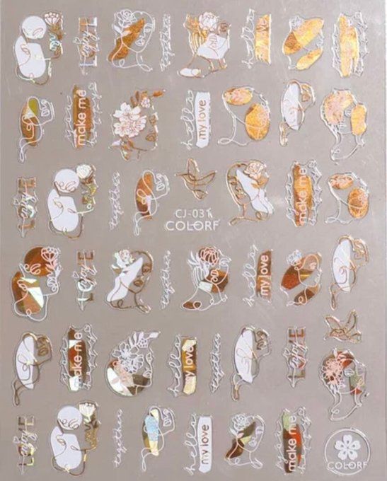 N°31 / stickers blanc et doré