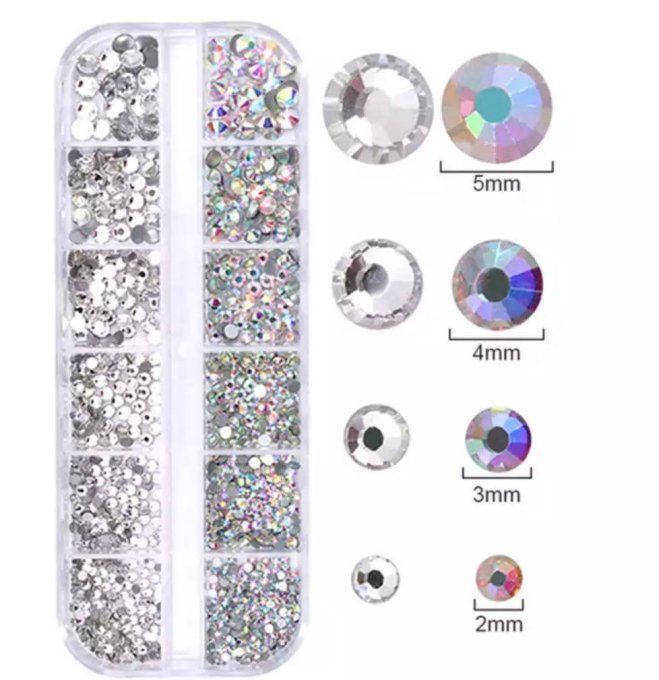 Boite de strass 2 couleurs 