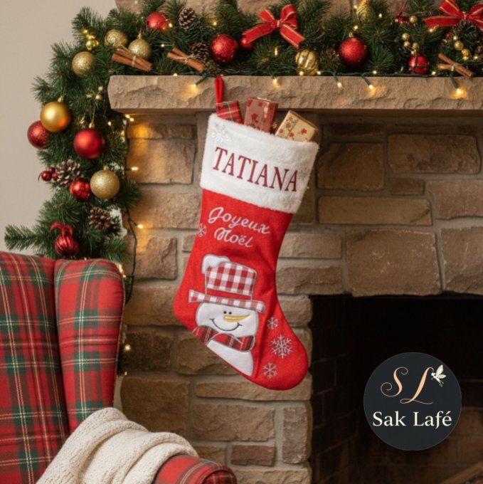 Chaussons de Noël, personnalisées le prénom